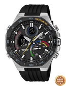 The ECD3330-RD65 Apex Horizon  premium hybrid analog-digital wristwatch