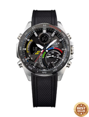 The ECD3331-RD66 Crimson Vector hybrid analog-digital wristwatch