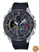 The ECD3331-RD66 Crimson Vector hybrid analog-digital wristwatch